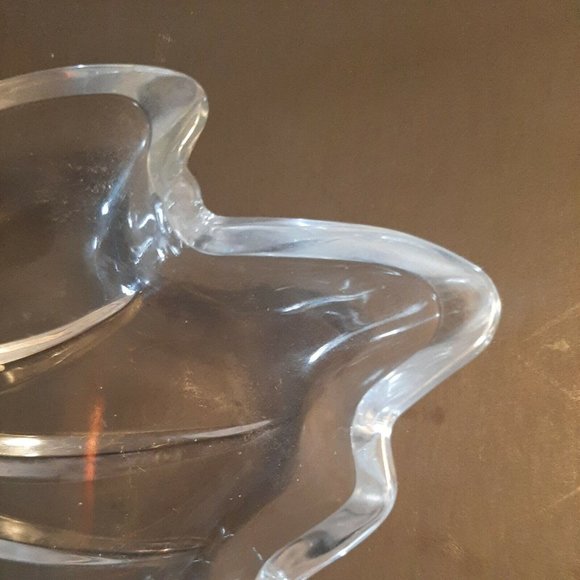 Mikasa Flying Bird Dove Clear Glass Trinket Dish Nut Candy Bowl Japan - Picture 4 of 7